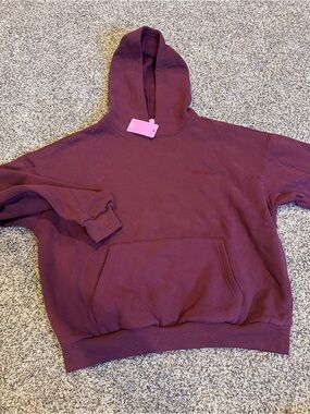 Burgundy Hooded Sweatshirt - Classic Pullover Hoodie